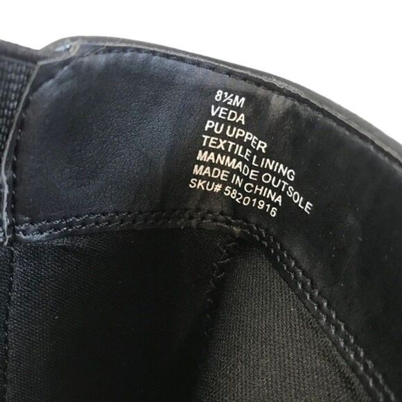 New! Faux Leather Chunky Block Heel Lug Sole Platform Veda Hiker Moto Boots - Picture 7 of 9